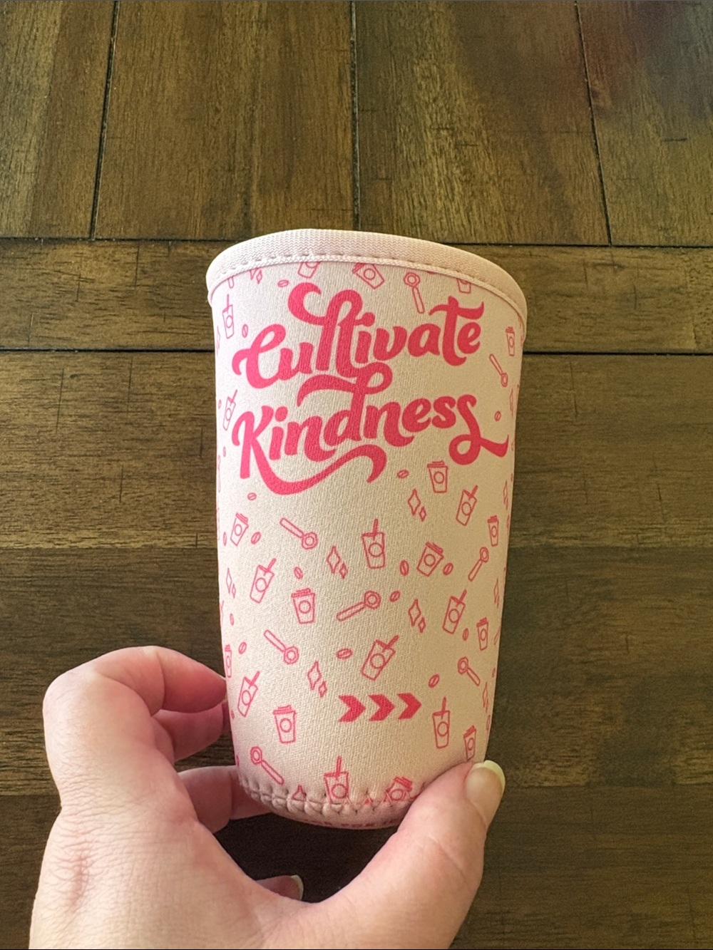 7 Brew Brewsie Pink "Cultivate Kindness" Neoprene Cup Sleeve